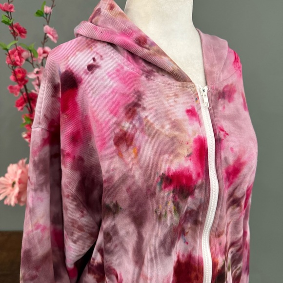 Dazy 100% Cotton Zip Up Tie Dye Hoodie - Picture 5 of 11
